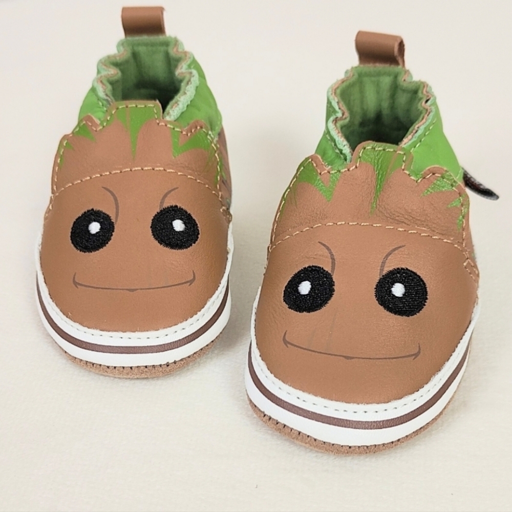 Robeez Marvel 0-6M Walking Shoes Groot Baby Infant Size 1 Supportive First Steps